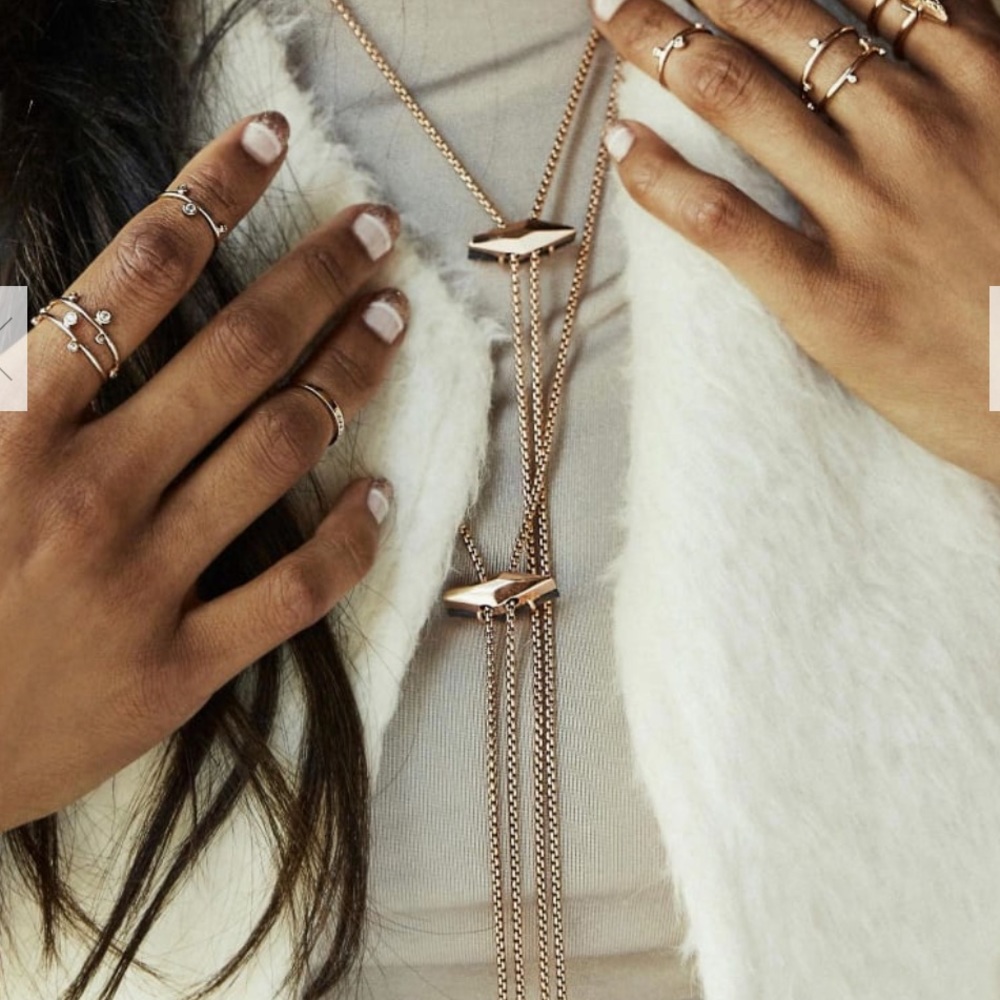 Kendra Scott Cheska Bolo Rose Gold Drusy Necklace